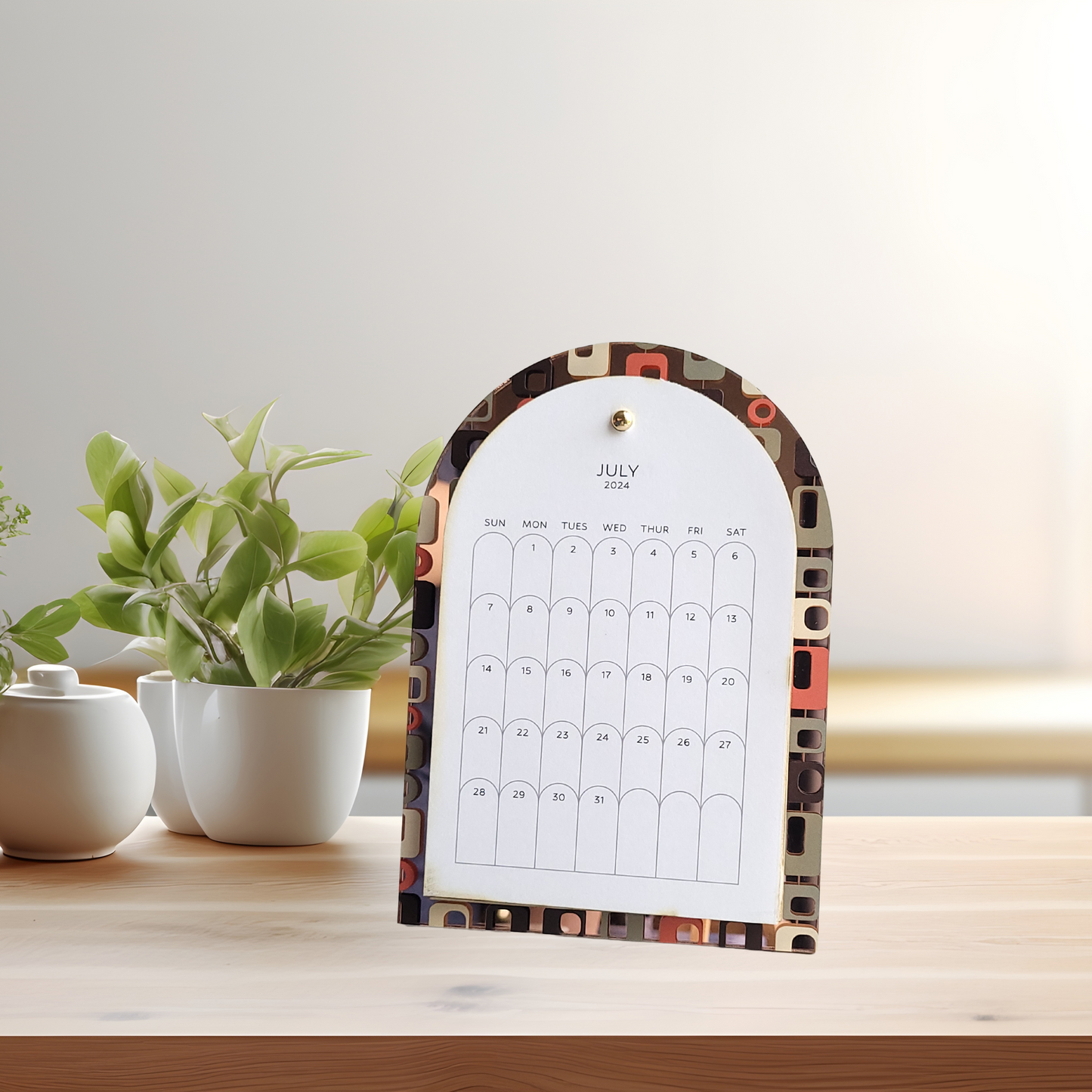18 Month 5"x7" Arch Acrylic Desk Calendar