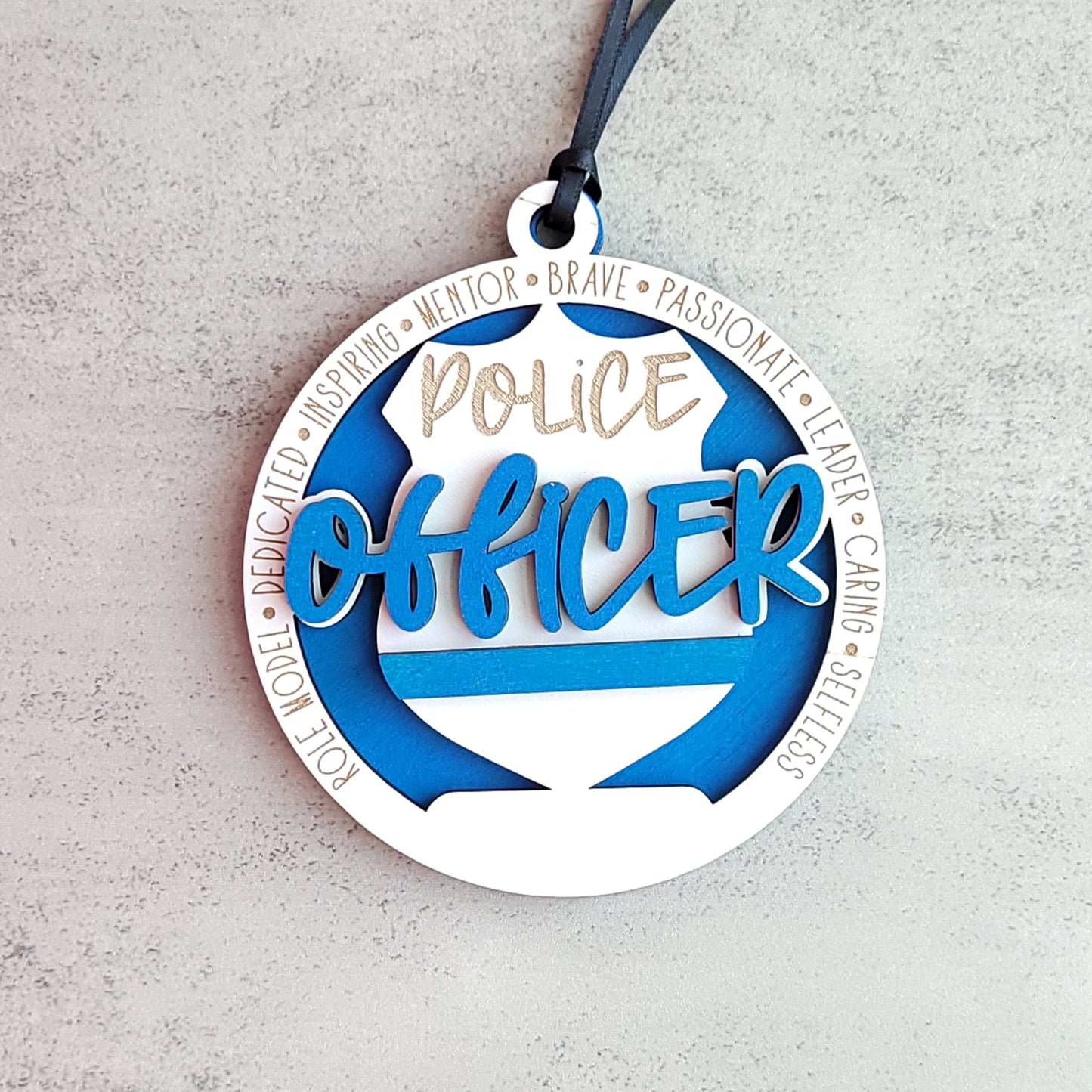 Personalized Police Officer Christmas Ornament