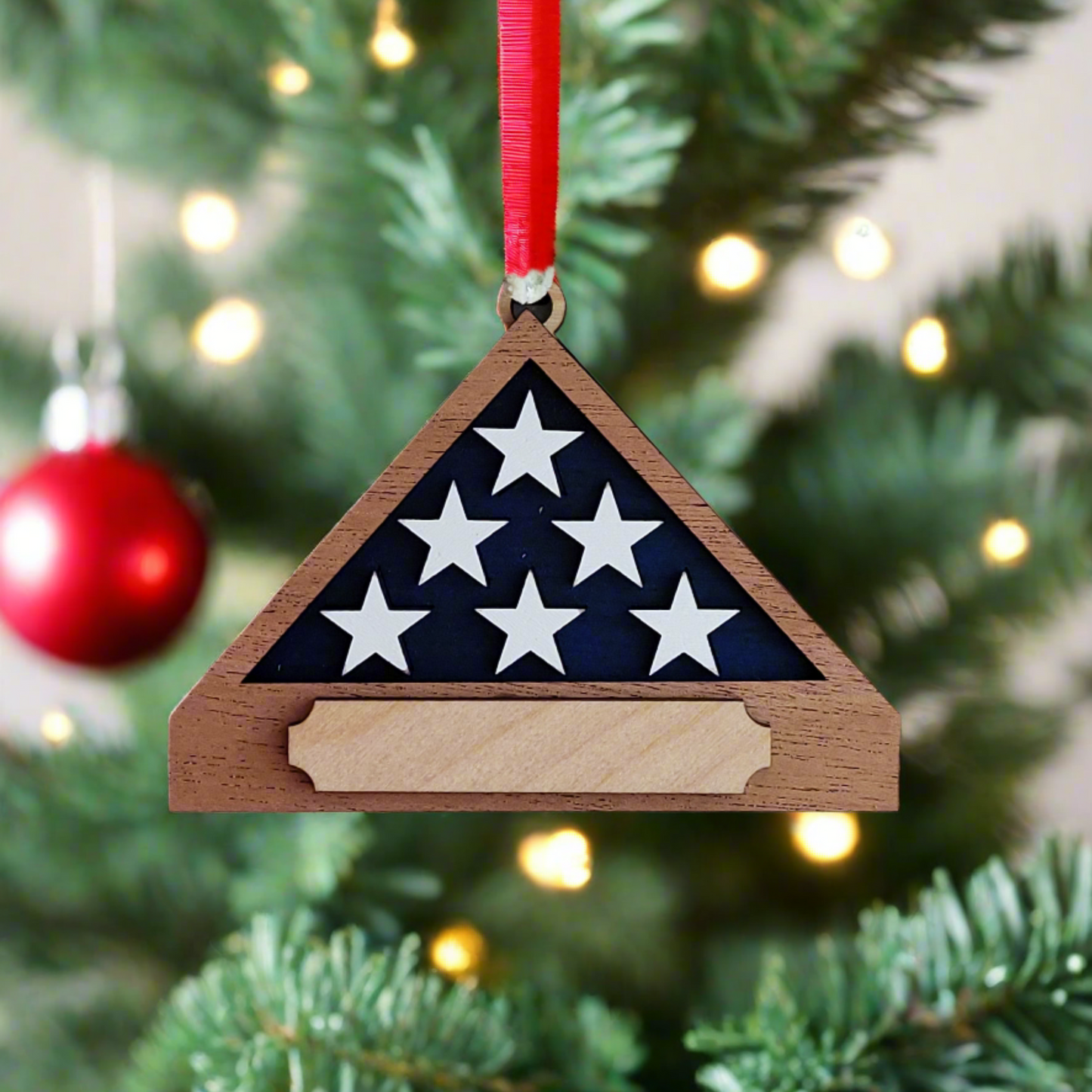 Flag Memorial Ornament