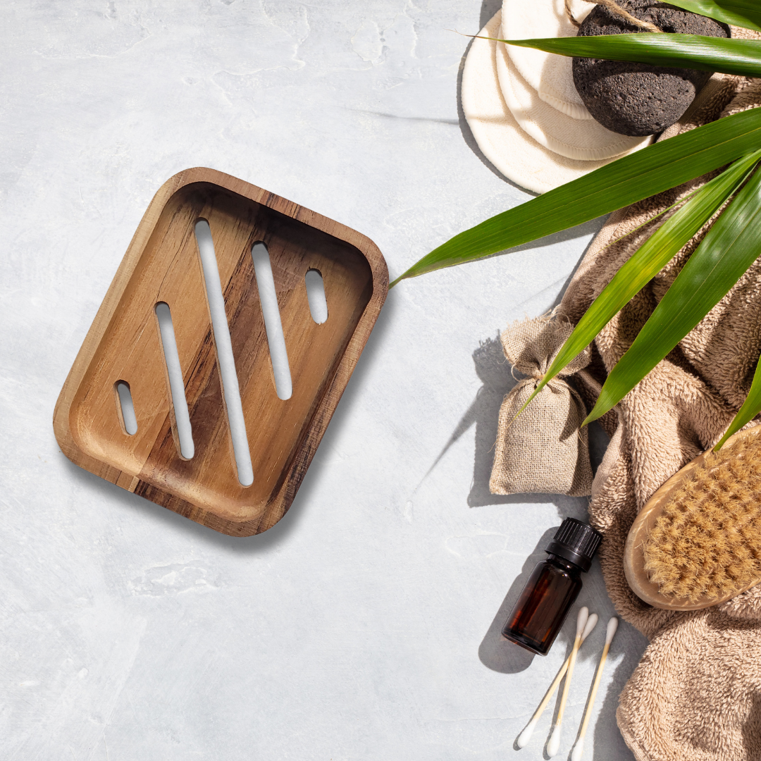 Natural Teak Wood Soap Dish