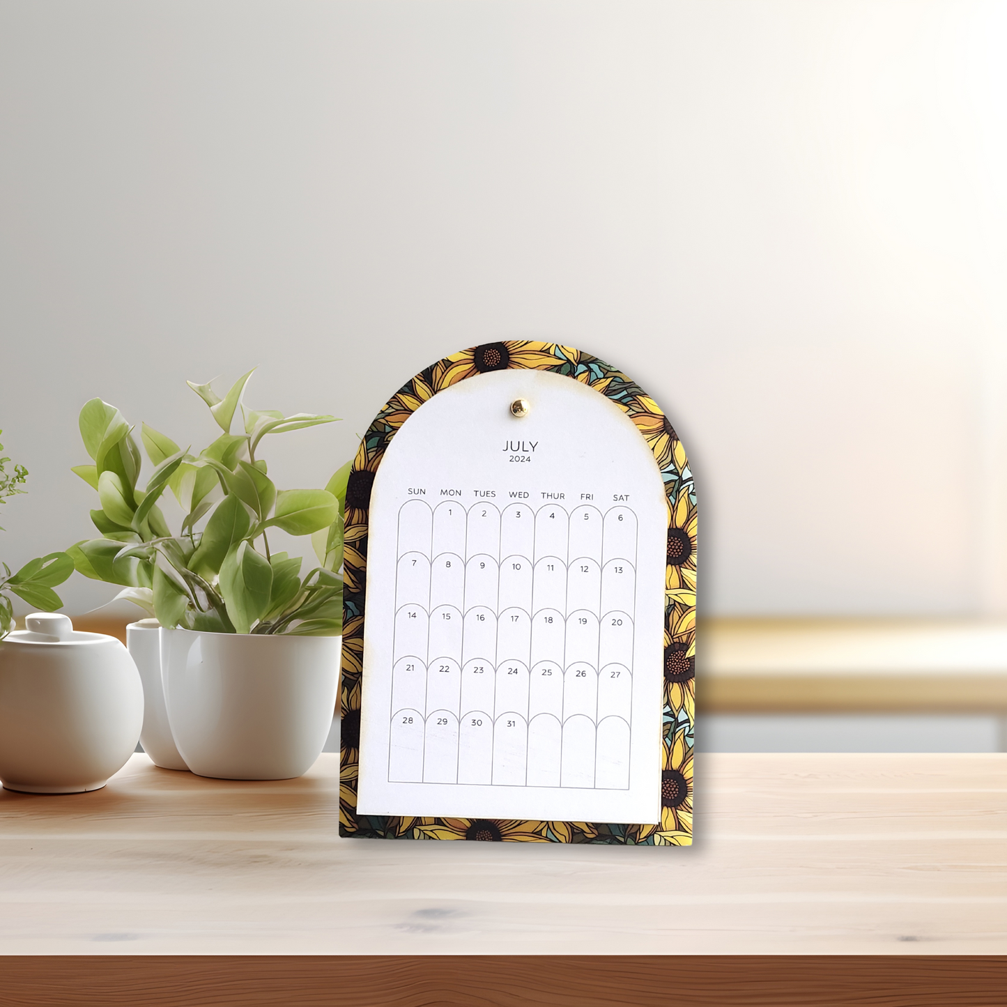 18 Month 5"x7" Arch Acrylic Desk Calendar